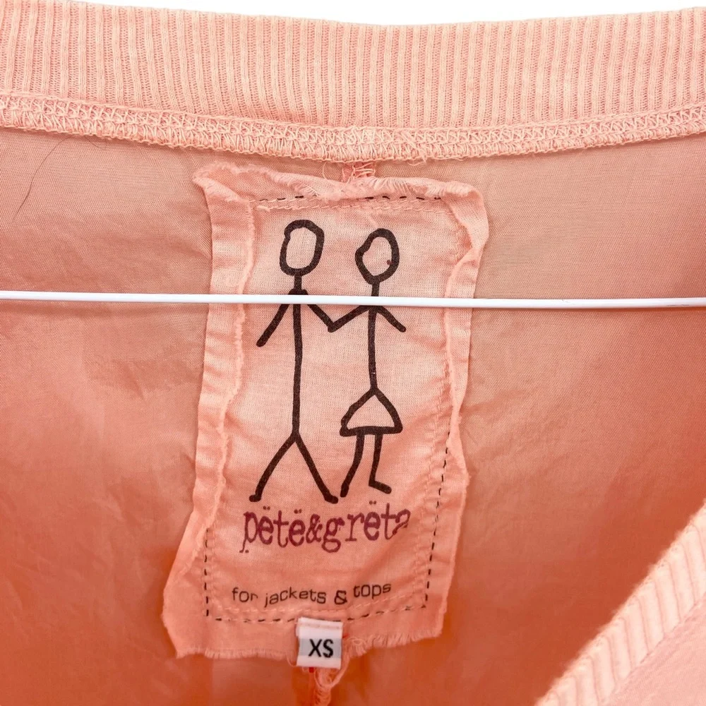 Johnny Was PETE & GRETA 100% Cupra Tee T-Shirt Peach - Picture 5 of 9